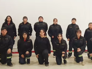Cadetes de la Primera Compañía de Bomberos de Hualqui visita bomberos de Coronel