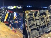 Tragedia en la Ruta 5: Bus con hinchas de Colo Colo se vuelca en Coquimbo, dos personas en riesgo vital