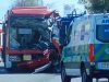 Tragedia en Pudahuel: bus circulaba contra el tránsito y choca de frente con camión aljibe, deja un fallecido y varios heridos graves